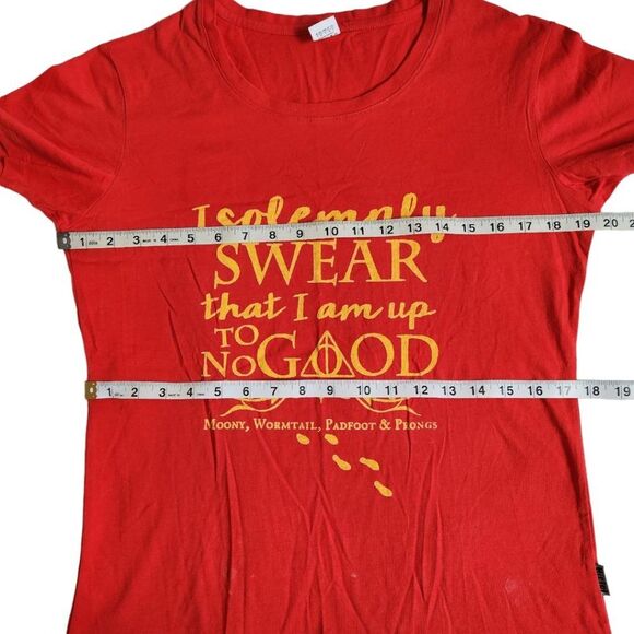 Hiclol red Harry Potter I solemnly swear that I'm up to no good t shirt sz M - Picture 10 of 12